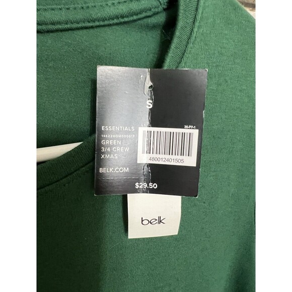 KIM ROGERS NWT Women's Christmas Boston Terrier With Antlers Top Green Small - Picture 2 of 9